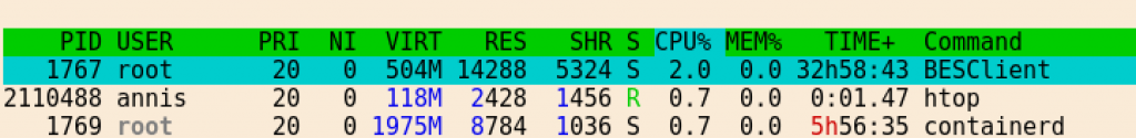 htop processes